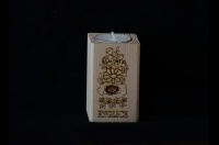 Świecznik drewniany średni